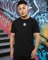 Shop Men's Black Wakanda Forever Graphic Printed Plus Size T-shirt-Front