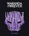 Shop Men's Black Wakanda Forever War Cry Graphic Printed Oversized Hoodie