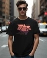 Shop Men's Black Wander Geometry T-shirt-Front