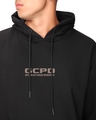 Shop Men's Black Wanted Criminal Graphic Printed Oversized Hoodies