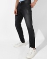 Shop Men's Black Washed Jeans-Front