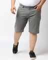 Shop Men's Black Washed Regular Fit Denim Shorts-Front