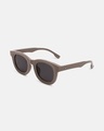 Shop Men's Black Wayfarer Polarised Lens Sunglasses-Full