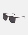 Shop Men's Black Wayfarer Polarised Lens Sunglasses-Full