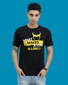 Shop Men's Black What Makes A Loki Typography T-shirt-Front