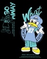 Shop Men's Black What The Duck Graphic Printed Oversized T-shirt
