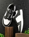 Shop Men's Black & White Color Block Casual Shoes-Front