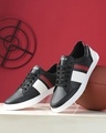 Shop Men's Black & White Color Block Casual Shoes-Front