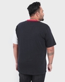 Shop Men's Black & White Color Block Plus Size T-shirt-Design
