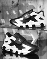 Shop Men's Black & White Color Block Sneakers-Front