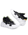 Shop Men's Black & White Color Block Sports Shoes