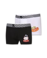 Shop Pack of 2 Men's Black & White Graphic Printed Cotton Trunks-Front