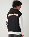 Shop Men's Black & White Graphic Printed Oversized Hoodies-Full