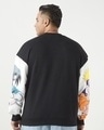 Shop Men's Black & White Graphic Printed Oversized Plus Size Sweatshirt-Design