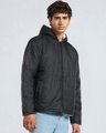 Shop Men's Black & White Reversible Oversized Puffer Jacket-Design
