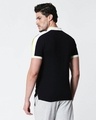 Shop Men's Black-White Sporty Sleeve Panel Polo T-Shirt-Design
