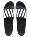Shop Men's Black & White Striped Lightweight Sliders-Full