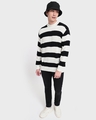 Shop Men's Black & White Striped Oversized Sweater