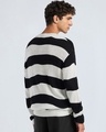 Shop Men's Black & White Striped Oversized Sweater-Full