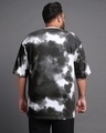 Shop Men's Black & White Tie & Dye Plus Size Oversized T-shirt-Design
