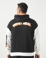 Shop Men's Black & White Typography Oversized Plus Size Hoodies-Design