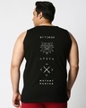 Shop Men's Black White Wolf Plus Size Vest-Design
