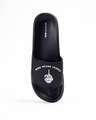 Shop Men's Black Who Needs People Printed Velcro Sliders-Full