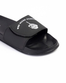 Shop Men's Black Who Needs People Printed Velcro Sliders