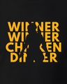 Shop Men's Black Winner Winner Chicken Dinner Typography Cotton T-shirt-Full
