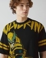 Shop Men's Black Wolverine Graphic Printed Oversized T-shirt