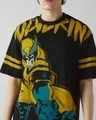 Shop Men's Black Wolverine Graphic Printed Oversized T-shirt