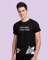 Shop Men's Black Worst Enemies Graphic Printed T-shirt-Front