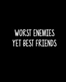 Shop Men's Black Worst Enemies Graphic Printed T-shirt-Full