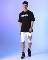Shop Men's Black Yeager Graphic Printed Oversized T-shirt