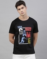 Shop Men's Black Yeh Apna Game Graphic Printed T-shirt-Front