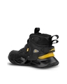 Shop Men's Black & Yellow Chroma Kick Color Block High-Top Sneakers-Full