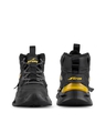 Shop Men's Black & Yellow Chroma Kick Color Block High-Top Sneakers