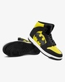 Shop Men's Black & Yellow Dark Knight Color Block High Top Sneakers-Design