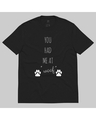 Shop Men's Black You Had Me At Woof Typography T-shirt