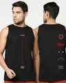 Shop Men's Black Zero Km Typography Vest-Front