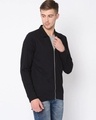 Shop Men's Black Zipped Jacket-Design