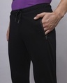 Shop Men's Black Zipper Casual Joggers