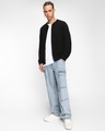 Shop Men's Black Zipper Sweatshirt-Full