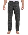 Shop Men's Black EccentricPrinted Pyjama-Front