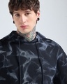 Shop Men's Black Tie & Dye Oversized Hoodies