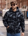 Shop Men's Black Tie & Dye Oversized Hoodies-Front