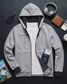 Shop Men's Grey Melange Airport Hoodie-Front