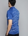 Shop Men's Blue Abstract Printed Polo T-shirt-Full