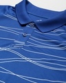 Shop Men's Blue Abstract Printed Polo T-shirt