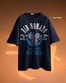 Shop Men's Blue Air Nomads Varsity Graphic Printed Oversized T-shirt-Full